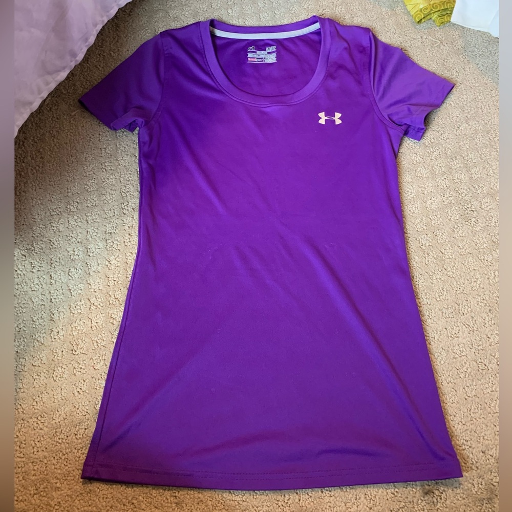 Purple Under Armour shirt